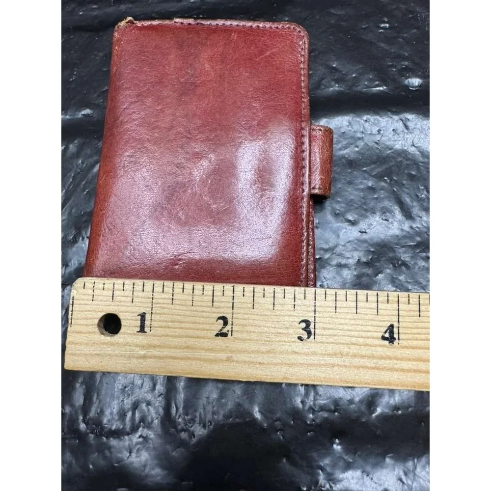 Vintage Oscar De La Renta‎ Bond Street Men's Leather Embossed Wallet Brown